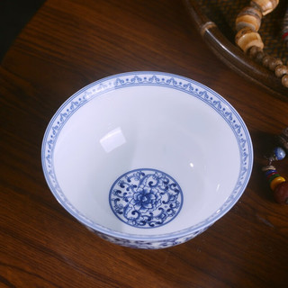 LICHEN釉下彩陶瓷碗景德镇高温青花瓷器餐具如意牡丹餐具中式仿古风格