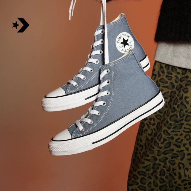 今日必买：匡威 官方 All Star男女高帮帆布鞋银霜灰灰色A02786C