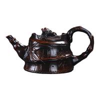 YTYIN建水紫陶茶壶大容量手工雕刻紫砂壶凤鸣壶功夫茶具中式泡茶壶云南 紫陶仿缸-单壶礼盒装