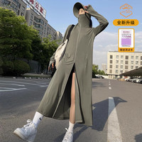 防晒衣女2025夏季长款全身防紫外线轻薄防晒衫冰丝防晒服外套 L