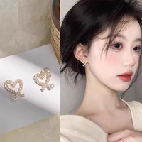 Pica LéLa 气质珍珠爱心耳夹无耳洞女 BCC160E