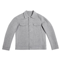 威可多（VICUTU）男士大衣双面呢子短款商务百搭秋冬季外套 白咖色 XL