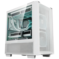 爱国者(aigo)御风JV19白色 电脑台式主机箱 桌面matx小机箱(网孔通风/玻璃侧透/240水冷)