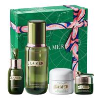 LA MER 海蓝之谜 护肤套装 (沁润修护精萃水150ml+经典精华面霜30ml+浓缩修护精华露15ml+密集修护眼霜15ml) 礼盒装