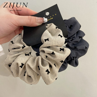 温柔奶灰蝴蝶结大肠发圈女高级感森系头绳扎头发皮筋马尾发绳