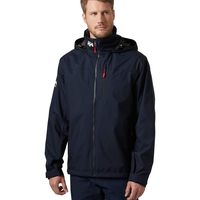 HELLY HANSEN, HH Helly-Hansen H/H海丽汉森男士Crew 2.0防水防风连帽夹克外套城市通勤日常休闲 597 Navy Large