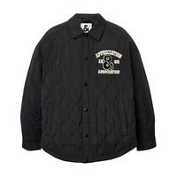 杰克·琼斯（JACK&JONES）25年男装秋冬翻领字母时尚短款轻薄鸭绒羽绒服男衬衫夹克保暖外套 E41黑色 M 175