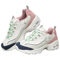 斯凯奇(Skechers)奶茶熊1.0秋季女鞋经典熊猫鞋厚底老爹鞋休闲运动鞋13167 自然色/粉红色 /NTPK 39