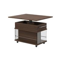 升降折叠茶几轻奢实木客厅家用小户型阳台茶台桌现代简约移动边柜 【11月上】升降折叠茶几（胡桃色）：77*42*59.5cm