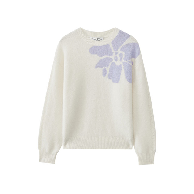 Marc O'Polo 马可波罗 女士圆领宽松落肩花卉提花绒感毛衣 359684A6016W