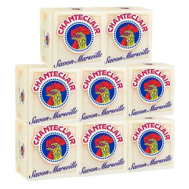 CHANTE CLAIR 大公鸡管家 衣物清洁手工皂 马赛皂300g*8