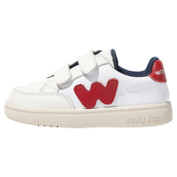 小羊沃利woollykids真皮儿童板鞋女童小皮鞋小白鞋防滑男童鞋子校园鞋 露比红 内长16.5cm 适合脚长16cm