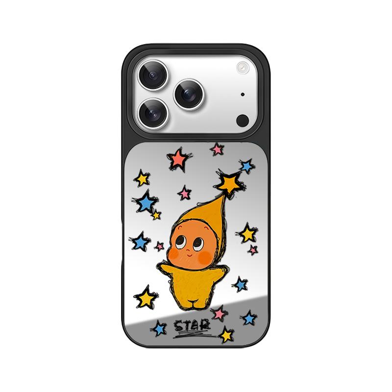  煊卡 防摔 iPhone手机壳  镜面黑框 硅胶
