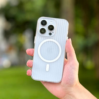 爱否开物 AKAVO iPhone 16 plus 光栅手机壳 白晶透亮