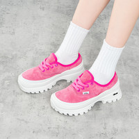 VANS 范斯 Authentic Vibram DX火龙果厚底增高德比鞋板鞋 玫红色 43
