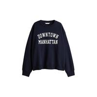 H&M女装卫衣2025年慵懒风宽松保暖套头衫1267555 海军蓝/Manhattan XL 175/116