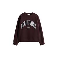 H&M女装卫衣2025年慵懒风宽松保暖套头衫1267555 酒红色/Beau Paris XL 175/116