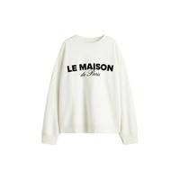 H&M女装卫衣2025年慵懒风宽松保暖套头衫1267555 白色/Le Maison S 160/88