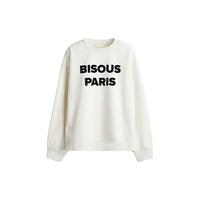 H&M女装卫衣2025年慵懒风宽松保暖套头衫1267555 白色/Bisous Paris XL 175/116