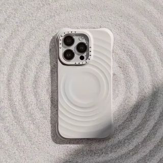 CASETIFY纯色波漾手机壳iphone16promax手机壳手机壳MagSafe兼容简约硅胶1 波漾壳-白色（磁吸） iphone16 pro max