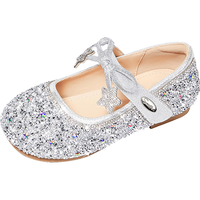 斯纳菲星星鞋儿童水晶鞋春秋女童闪亮公主鞋 星河银29 29 (脚长17.8-18.3cm)