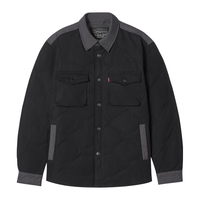 Levi's李维斯25年秋冬男士美式翻领轻薄舒适简约休闲羽绒服 黑色 S