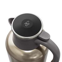 哈尔斯思诺保温壶大容量304不锈钢家居壶显温公室暖水壶家用2000ml车载 深蓝色2000ml