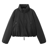 太平鸟【棉花糖】太平鸟花苞夹克式羽绒服女白鸭绒A3ACF4218 黑色 L 165