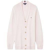 【宽松针织】Tommy秋冬男女商务休闲通勤V领慵懒风开衫外套毛衣