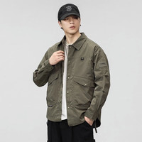 JEANSWEST/真维斯 三防 男士夹克 军绿色 XL
