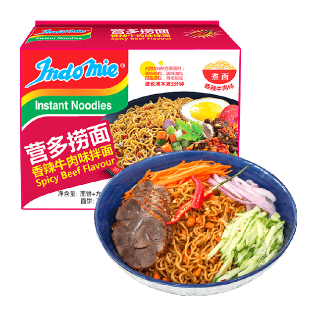 营多牌 营多捞面 香辣牛肉味 85g*5包