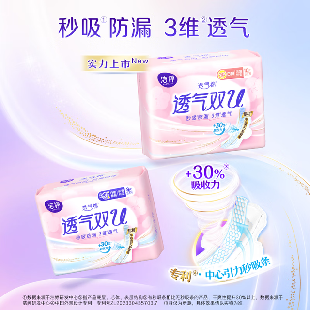 LADYCARE 洁婷 卫生巾 双U日用245mm 70片