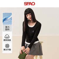  SPAO 假两件设计 女士打底衫