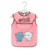 吉姆沃克 宝宝吃饭围兜罩衣儿童女男婴儿防水反穿衣幼儿园护衣夏季薄款围裙