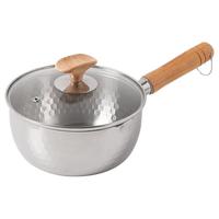 川岛屋雪平锅316不锈钢食品级小奶锅不粘辅食锅一人食煮面泡面锅