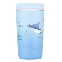 PLUS会员:THERMOS 膳魔师 海洋系列2代高真空不锈钢保温杯办公水杯咖啡杯便携杯子吸管杯 不锈钢随行杯 420ml 杯套