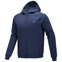 斯凯奇男士秋冬季吸湿外套针织连帽拉链外套舒爽吸湿速干运动休闲百搭