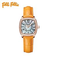 Folli Follie FolliFollie希腊时尚轻奢手表石英机芯真皮表带女士腕表经典百搭