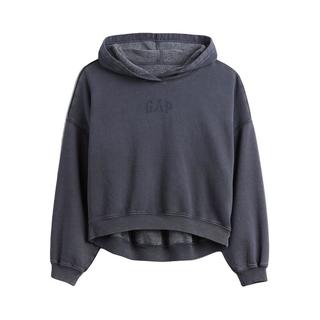GAP女装2025秋季印花字母logo连帽卫衣宽松上衣美版429497 灰蓝色 XXS 美码  XS亚洲码160/80A