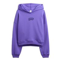GAP女装2025秋季印花字母logo连帽卫衣宽松上衣美版429497 蓝紫色 XXS 美码 XS亚洲码160/80A
