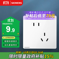 西门子 SIEMENS 皓彩系列 5UB2618-3NC01 斜五孔插座 雅白
