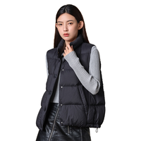 坦博尔羽绒马甲轻压短款休闲立领背心羽绒服女外套TD236006