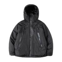 NOTHOMME轻量户外冬季90%白鹅绒连帽三防双峰冲锋羽绒服外套 无月黑 白鸭绒款 S