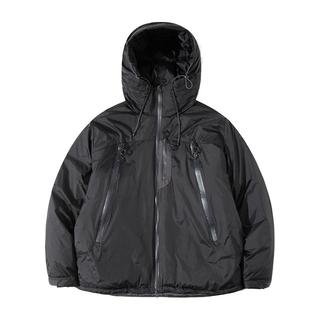 NOTHOMME轻量户外冬季90%白鹅绒连帽三防双峰冲锋羽绒服外套 无月黑 白鹅绒款 S