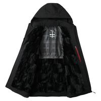 罗蒙(ROMON)棉服男2025冬季加绒加厚保暖棉衣男士中老年可拆卸连帽棉袄外套 藏青 3XL (建议体重145-160斤)