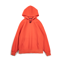 马登工装重磅毛呢连帽卫衣男外套美式休闲套头衫男士运动上衣秋季男装 橙色 M