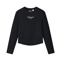 FILA/斐乐 修身短款 女士针织长袖衫  XL 175/92A/XL 正黑色