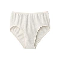 無印良品 MUJI（無印良品 ）罗纹织 高腰 女士内裤 象牙色5A  XL