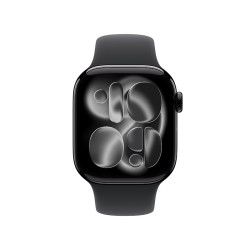 苹果 Apple Watch Series 11 智能手表 GPS版 42mm 亮黑色 铝金属 黑色运动型表带 S/M