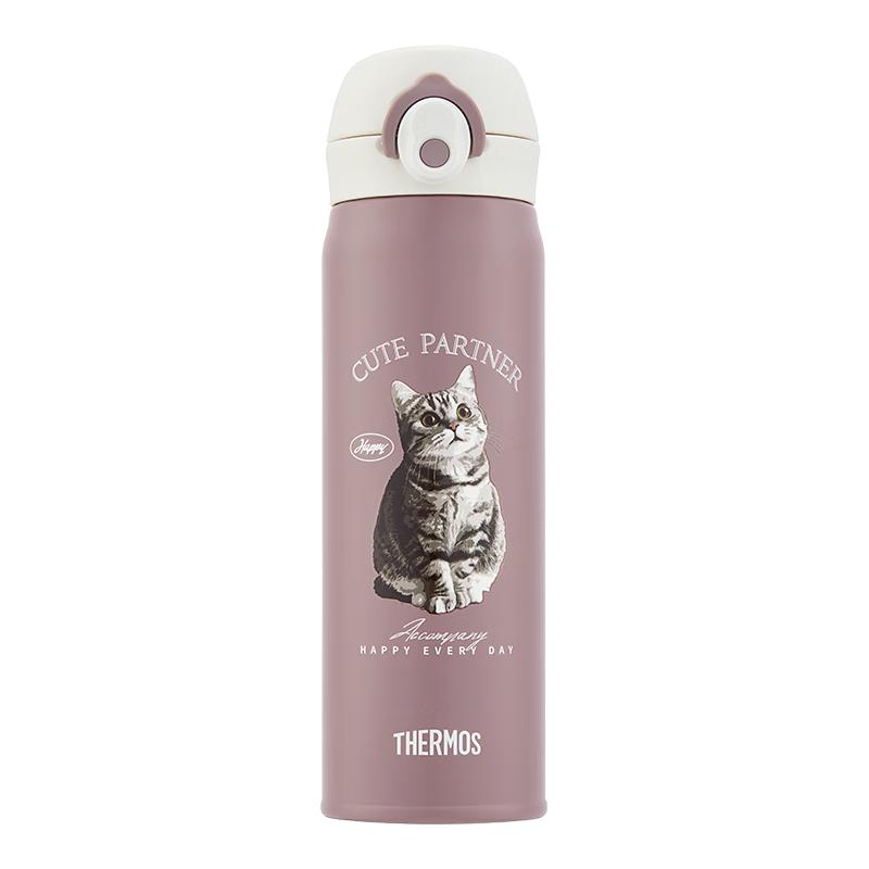 猫猫-吸管保温杯 500ml 附赠杯袋